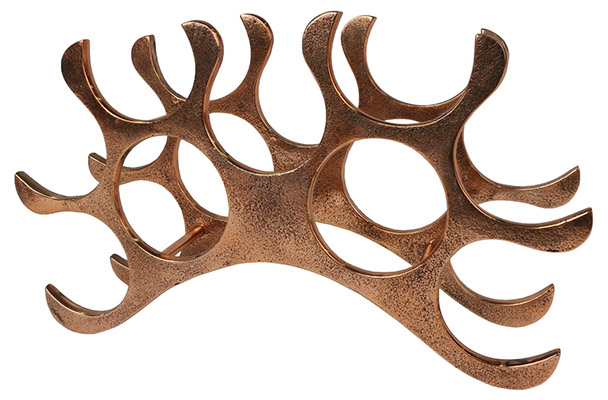 Copper Finish 9 Bottle Wine Rack Copper Finish 9 Bottle Wine Rack